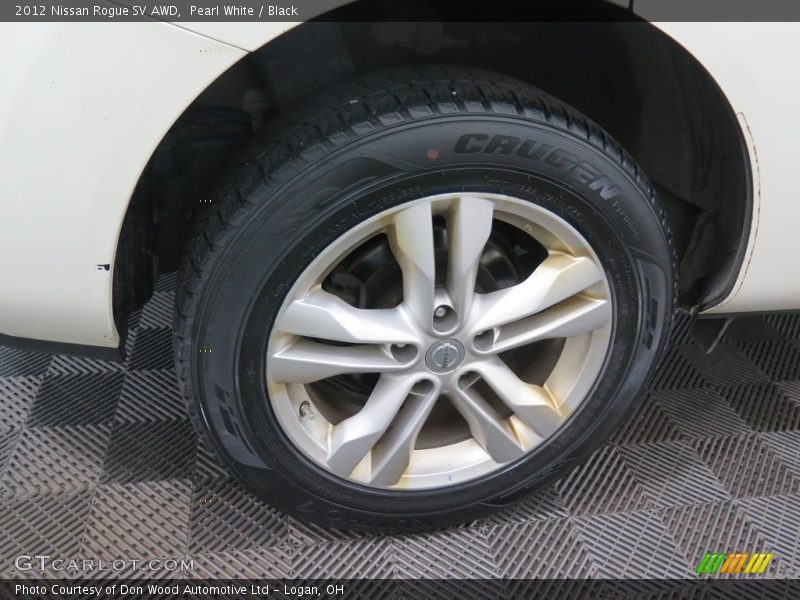 Pearl White / Black 2012 Nissan Rogue SV AWD