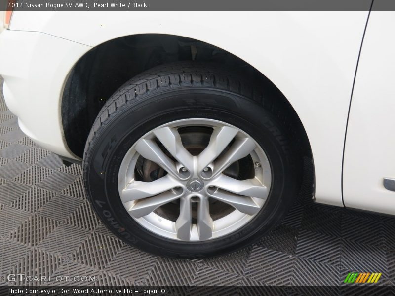 Pearl White / Black 2012 Nissan Rogue SV AWD