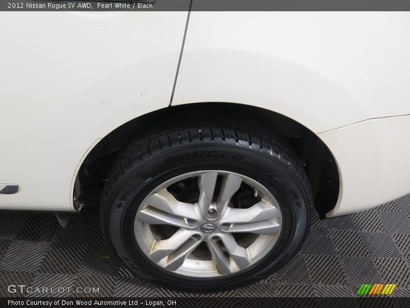 Pearl White / Black 2012 Nissan Rogue SV AWD