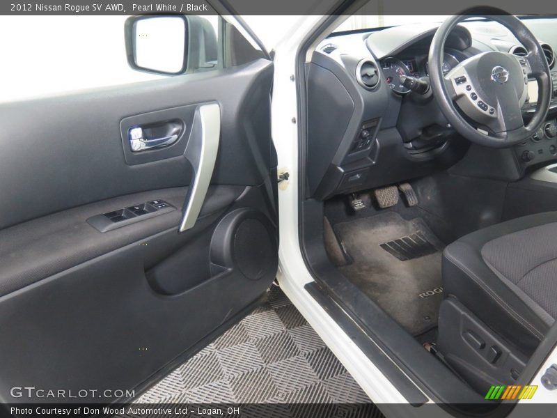 Pearl White / Black 2012 Nissan Rogue SV AWD