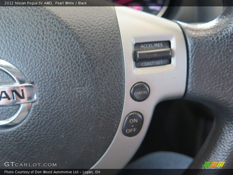 Pearl White / Black 2012 Nissan Rogue SV AWD