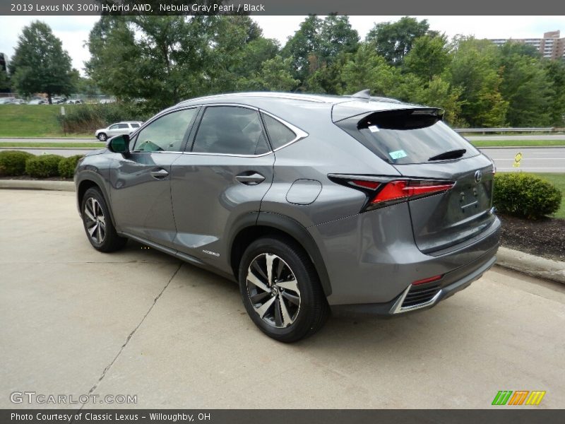 Nebula Gray Pearl / Black 2019 Lexus NX 300h Hybrid AWD