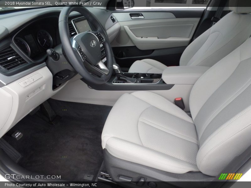 Quartz White Pearl / Gray 2018 Hyundai Sonata SEL