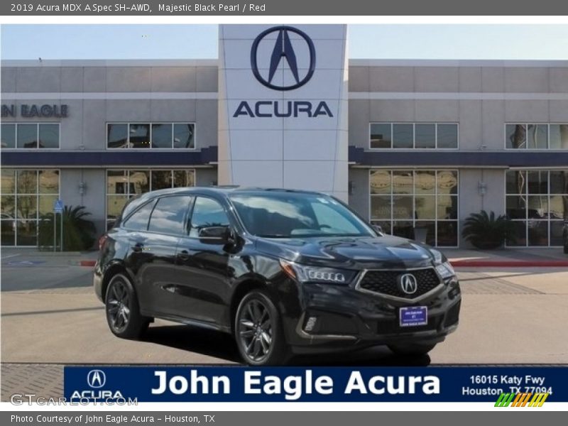 Majestic Black Pearl / Red 2019 Acura MDX A Spec SH-AWD
