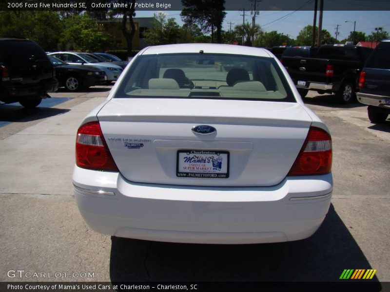 Oxford White / Pebble Beige 2006 Ford Five Hundred SE