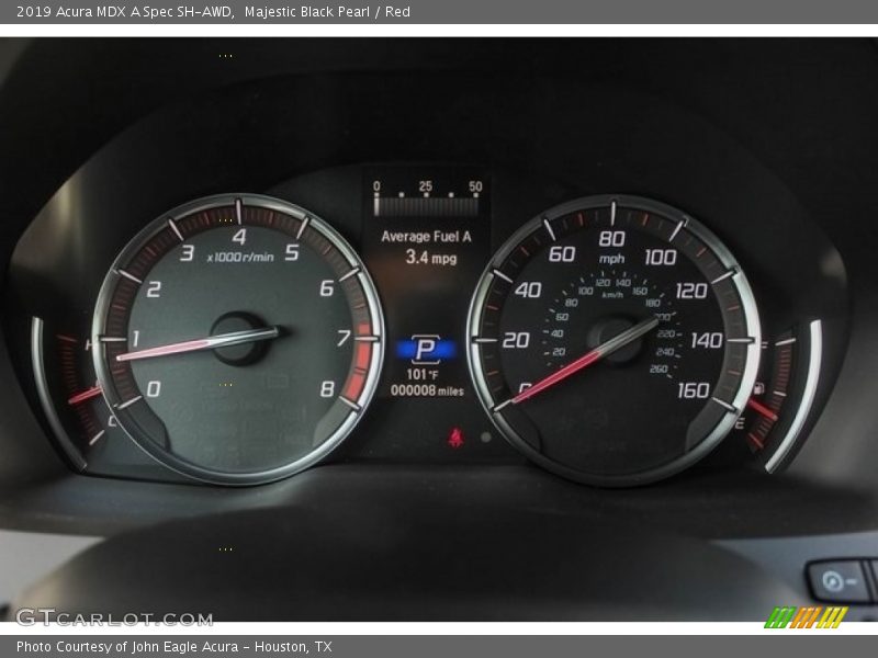 Majestic Black Pearl / Red 2019 Acura MDX A Spec SH-AWD