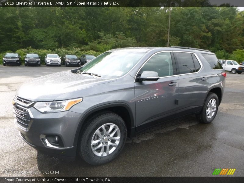 Satin Steel Metallic / Jet Black 2019 Chevrolet Traverse LT AWD