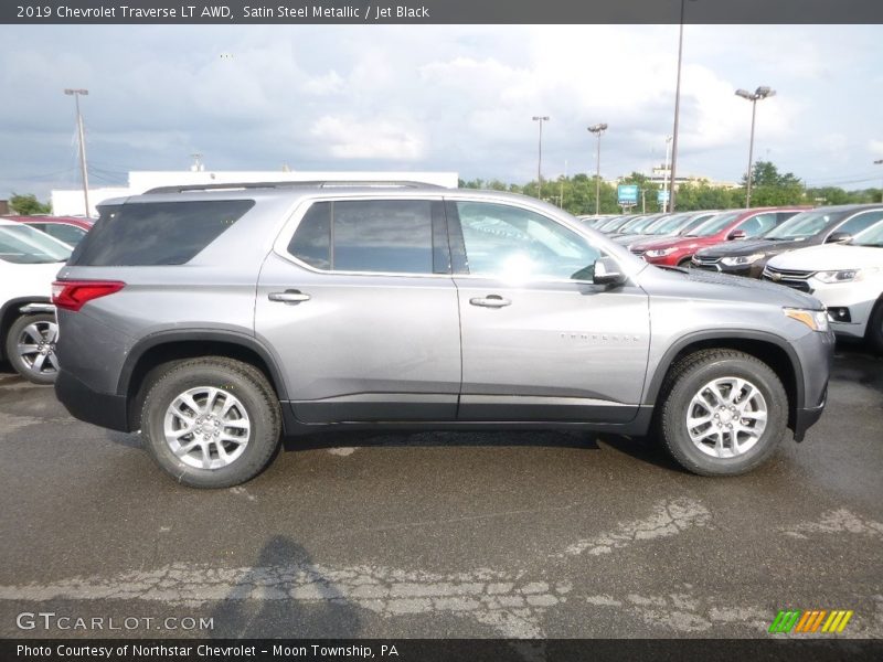 Satin Steel Metallic / Jet Black 2019 Chevrolet Traverse LT AWD