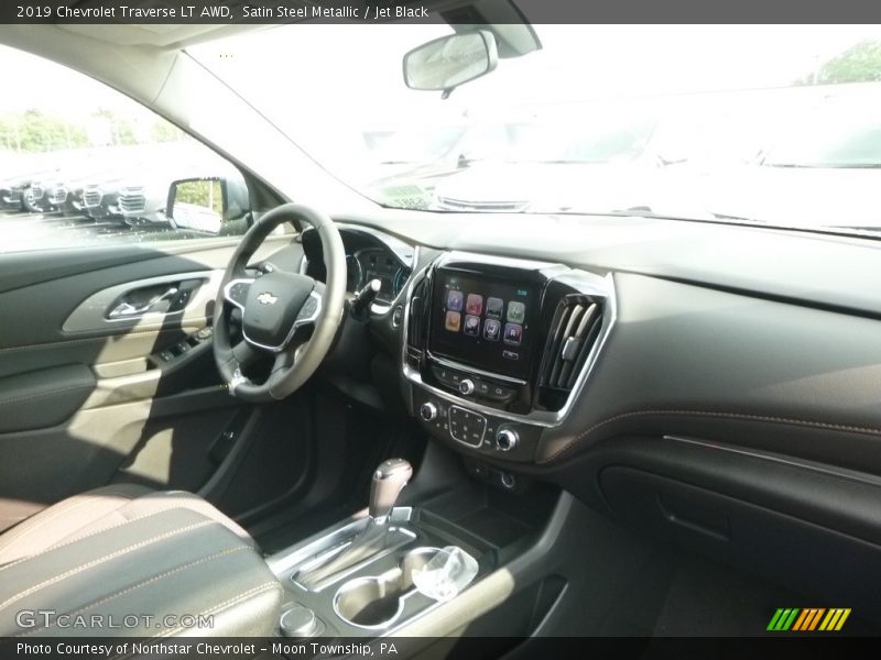 Satin Steel Metallic / Jet Black 2019 Chevrolet Traverse LT AWD