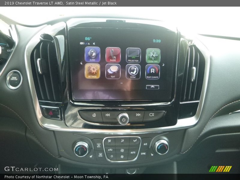 Satin Steel Metallic / Jet Black 2019 Chevrolet Traverse LT AWD