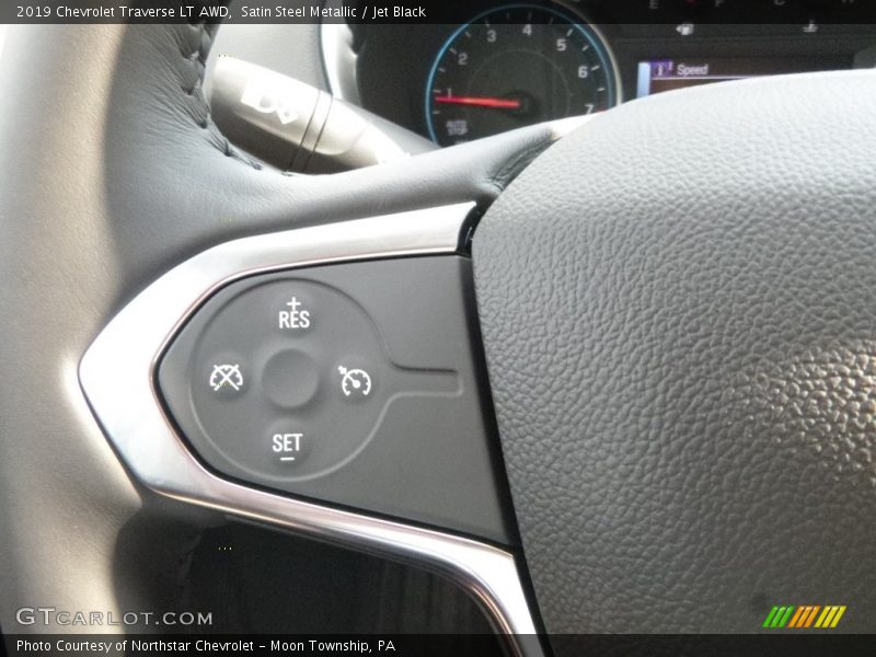 Satin Steel Metallic / Jet Black 2019 Chevrolet Traverse LT AWD