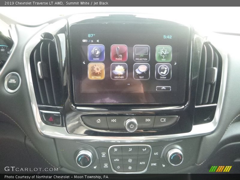 Summit White / Jet Black 2019 Chevrolet Traverse LT AWD