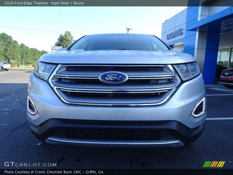 Ingot Silver / Ebony 2018 Ford Edge Titanium