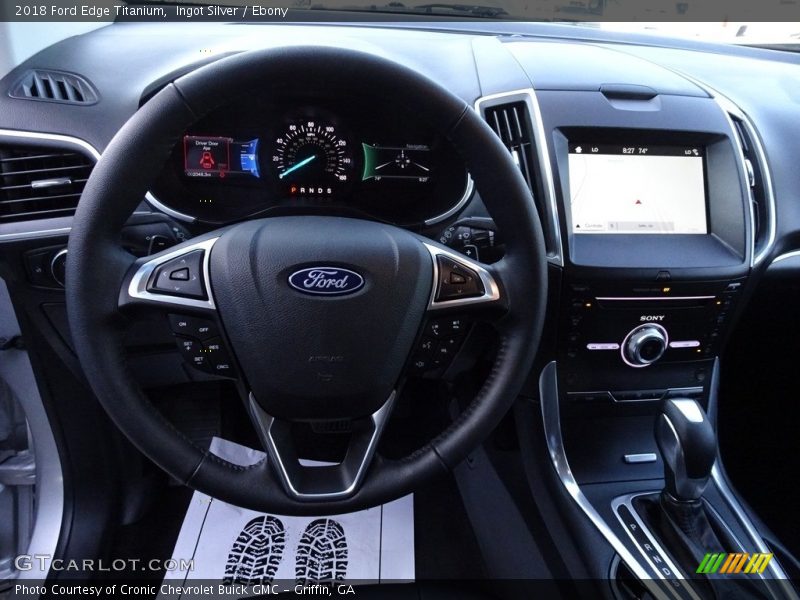 Ingot Silver / Ebony 2018 Ford Edge Titanium