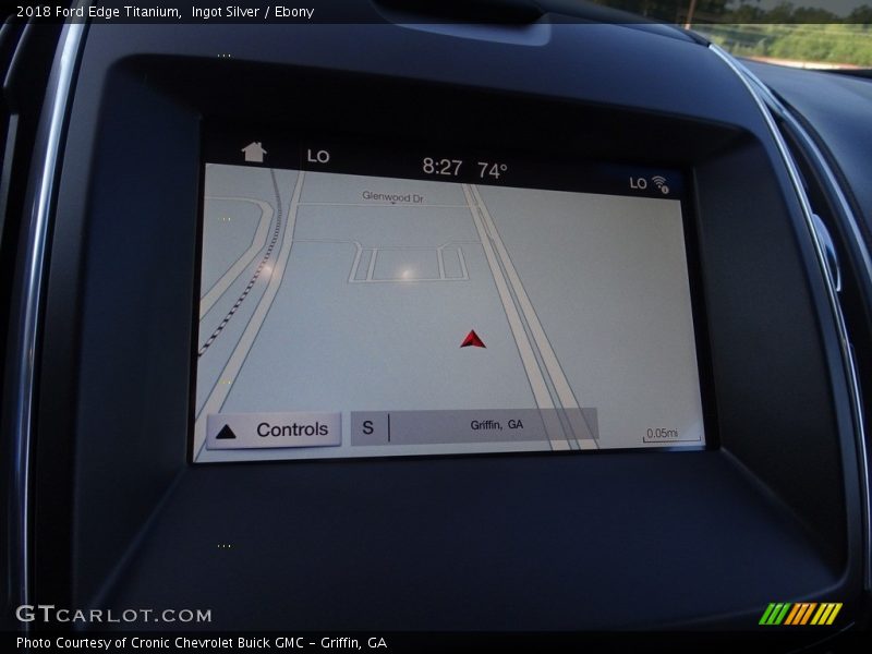 Ingot Silver / Ebony 2018 Ford Edge Titanium