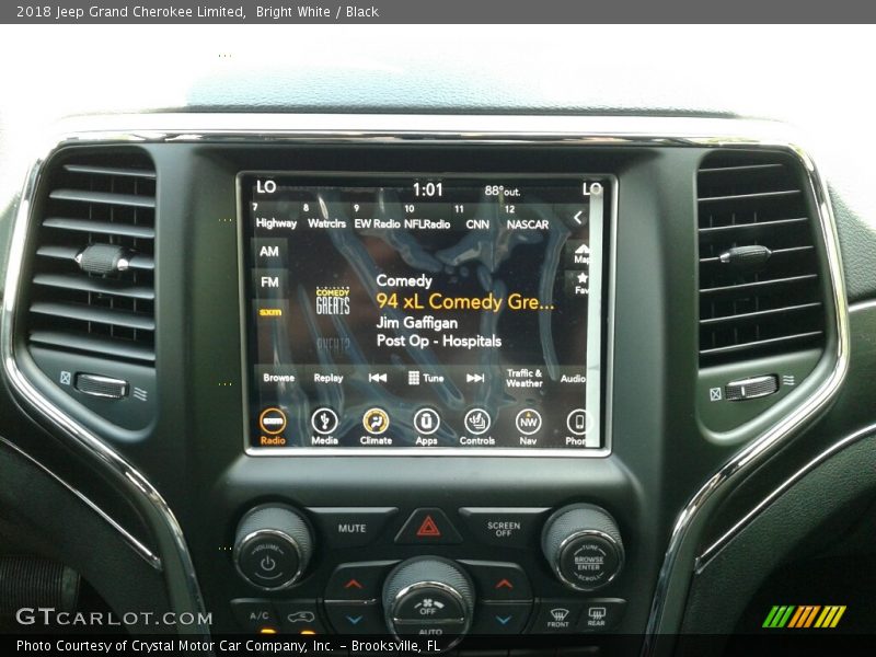 Bright White / Black 2018 Jeep Grand Cherokee Limited