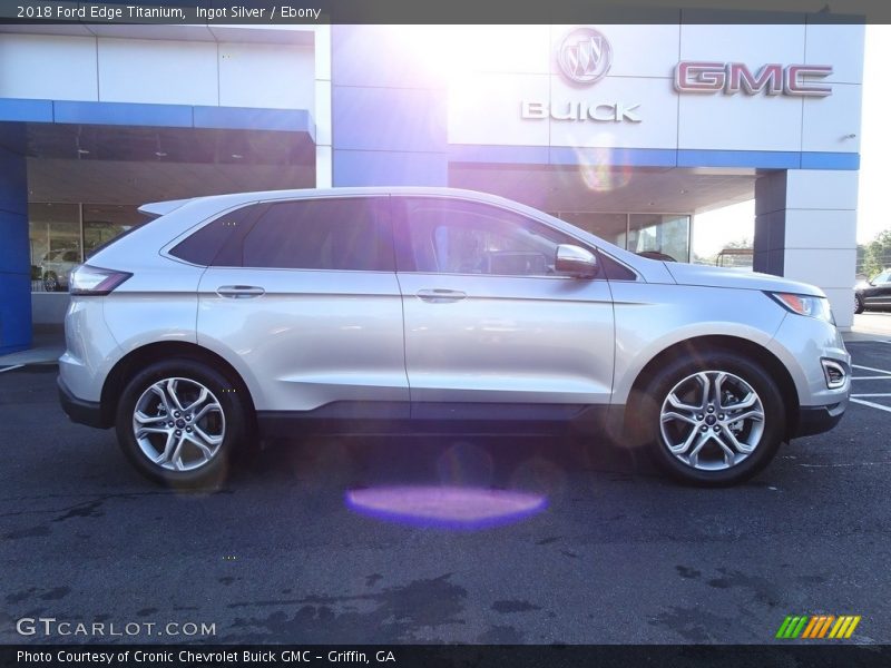 Ingot Silver / Ebony 2018 Ford Edge Titanium