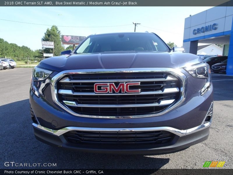 Blue Steel Metallic / Medium Ash Gray/­Jet Black 2018 GMC Terrain SLT AWD