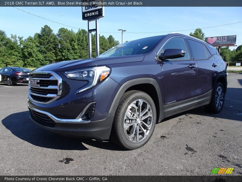 Blue Steel Metallic / Medium Ash Gray/­Jet Black 2018 GMC Terrain SLT AWD