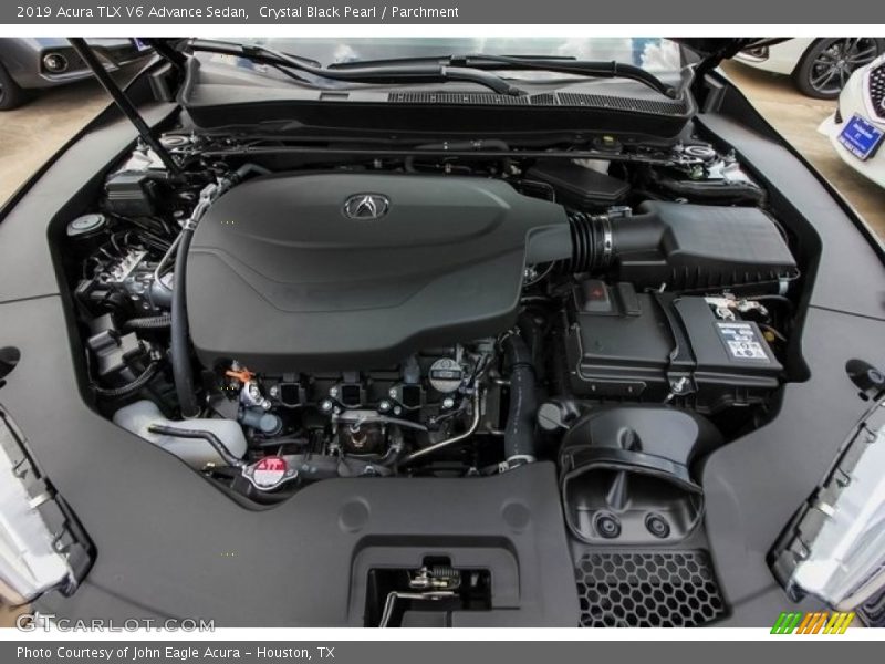 Crystal Black Pearl / Parchment 2019 Acura TLX V6 Advance Sedan