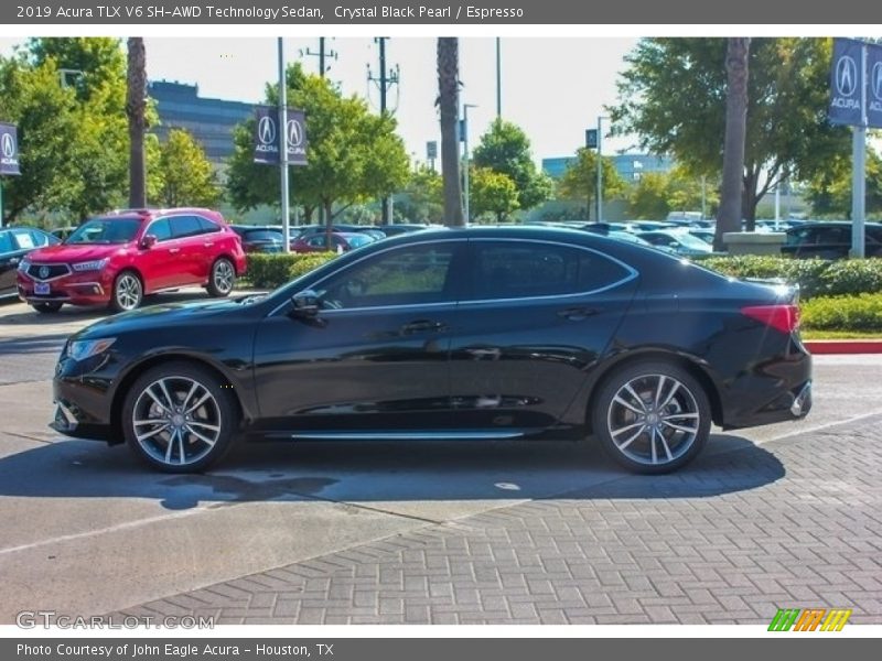 Crystal Black Pearl / Espresso 2019 Acura TLX V6 SH-AWD Technology Sedan