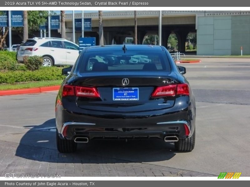 Crystal Black Pearl / Espresso 2019 Acura TLX V6 SH-AWD Technology Sedan