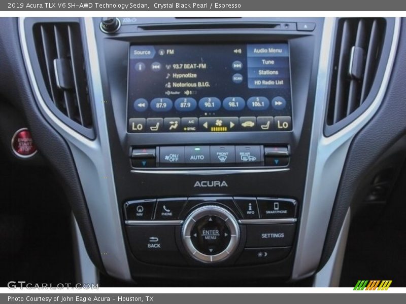Crystal Black Pearl / Espresso 2019 Acura TLX V6 SH-AWD Technology Sedan