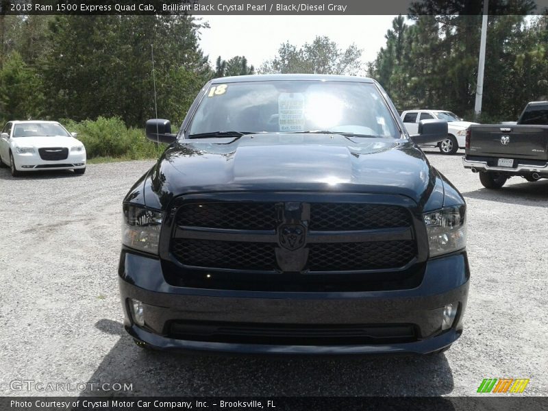 Brilliant Black Crystal Pearl / Black/Diesel Gray 2018 Ram 1500 Express Quad Cab