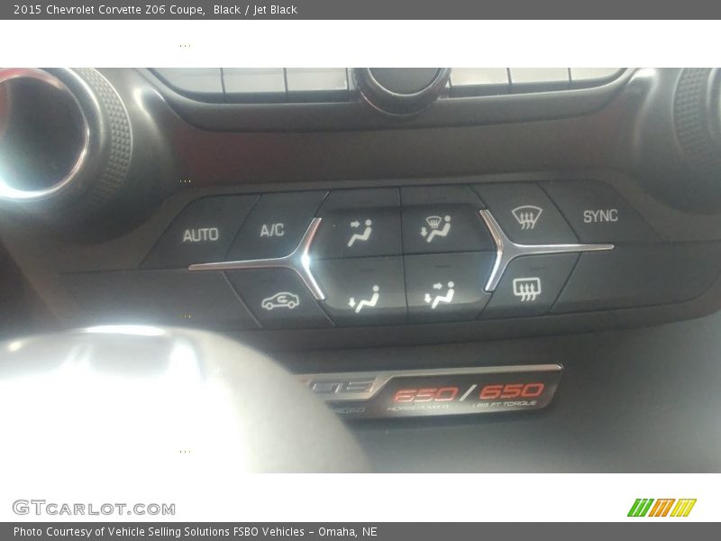 Black / Jet Black 2015 Chevrolet Corvette Z06 Coupe