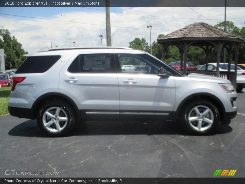 Ingot Silver / Medium Stone 2018 Ford Explorer XLT