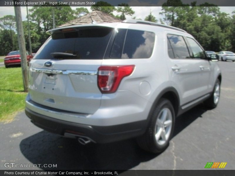 Ingot Silver / Medium Stone 2018 Ford Explorer XLT