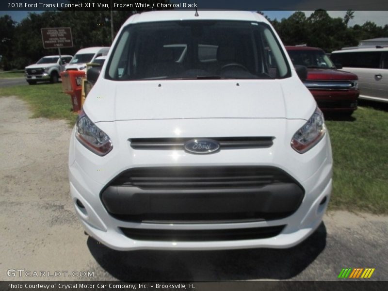 Frozen White / Charcoal Black 2018 Ford Transit Connect XLT Van