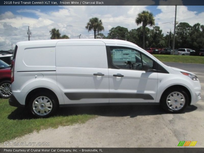 Frozen White / Charcoal Black 2018 Ford Transit Connect XLT Van