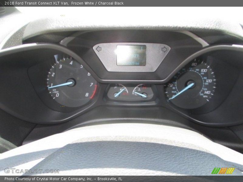 Frozen White / Charcoal Black 2018 Ford Transit Connect XLT Van