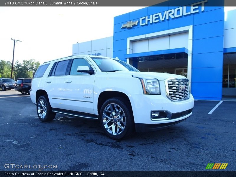 Summit White / Cocoa/Shale 2018 GMC Yukon Denali