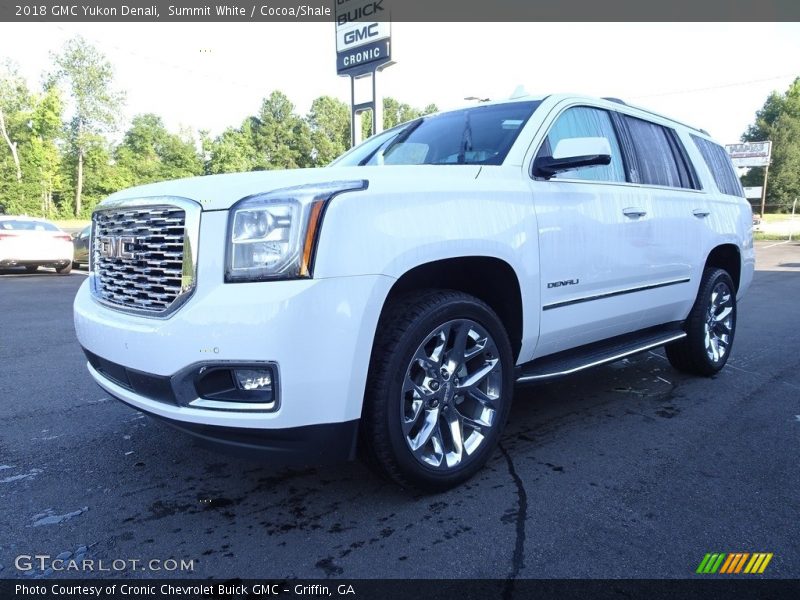 Summit White / Cocoa/Shale 2018 GMC Yukon Denali