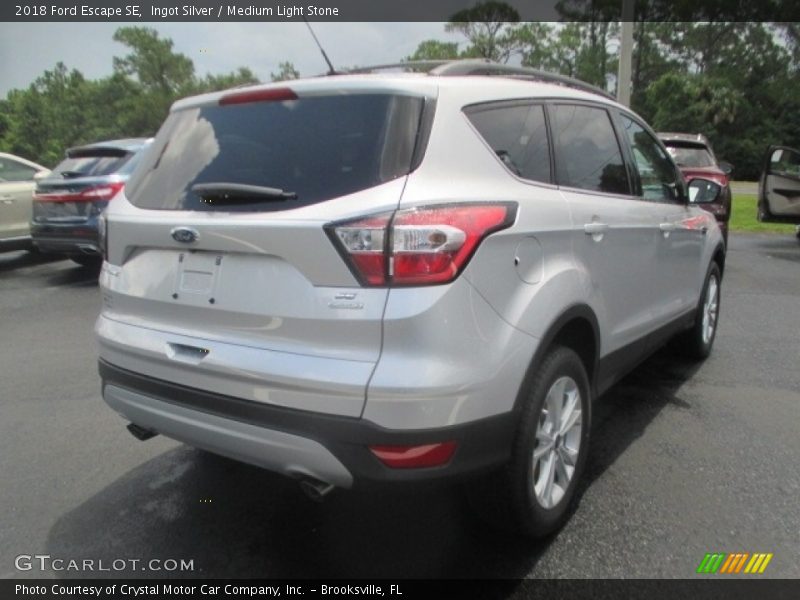 Ingot Silver / Medium Light Stone 2018 Ford Escape SE