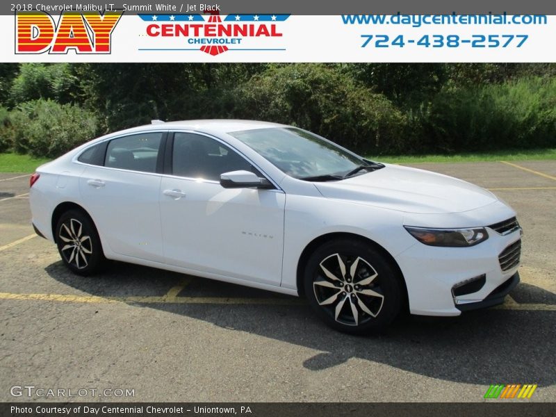 Summit White / Jet Black 2018 Chevrolet Malibu LT