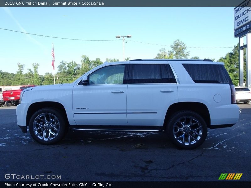 Summit White / Cocoa/Shale 2018 GMC Yukon Denali