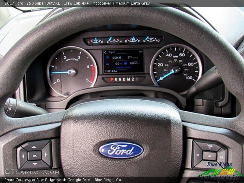 Ingot Silver / Medium Earth Gray 2017 Ford F250 Super Duty XLT Crew Cab 4x4