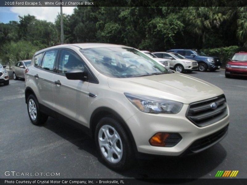 White Gold / Charcoal Black 2018 Ford Escape S