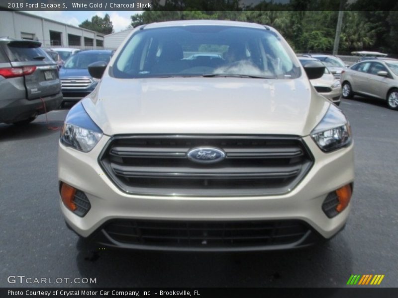 White Gold / Charcoal Black 2018 Ford Escape S