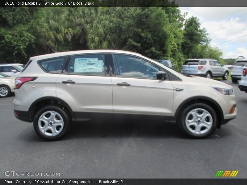 White Gold / Charcoal Black 2018 Ford Escape S