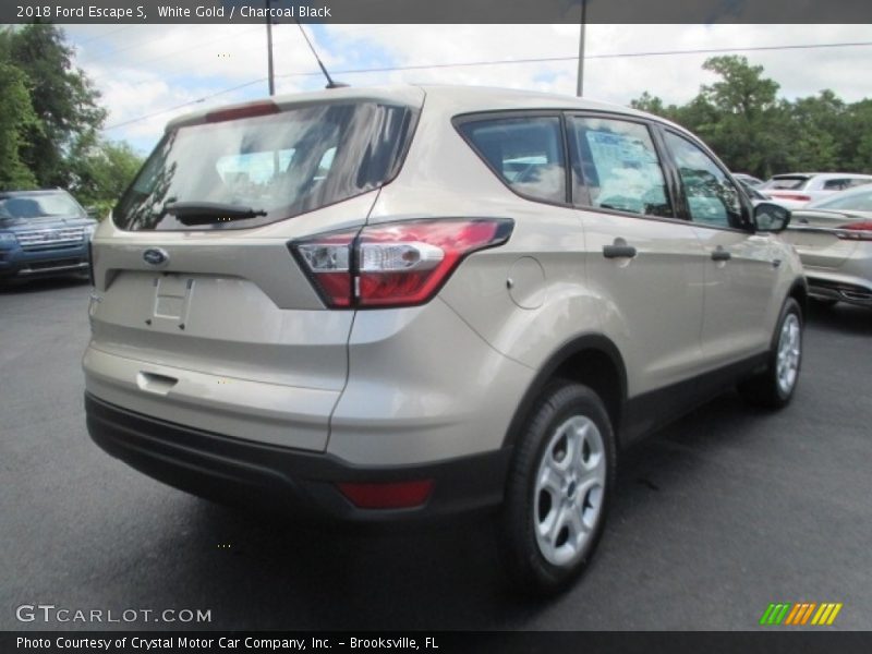 White Gold / Charcoal Black 2018 Ford Escape S