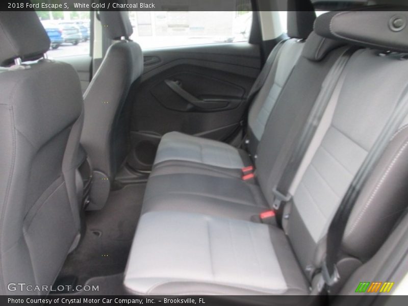 White Gold / Charcoal Black 2018 Ford Escape S