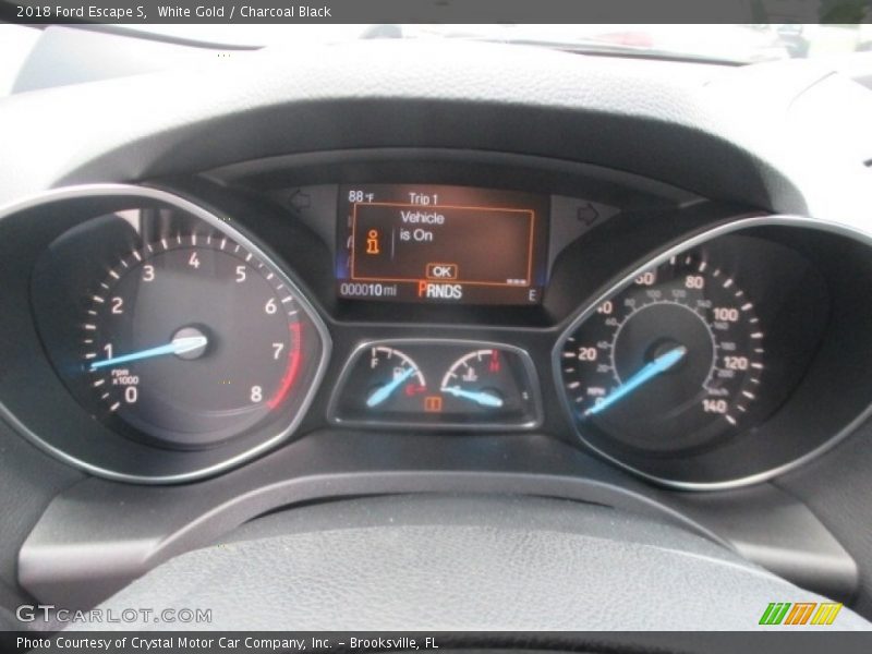 White Gold / Charcoal Black 2018 Ford Escape S