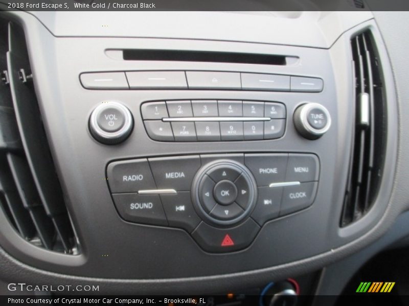 White Gold / Charcoal Black 2018 Ford Escape S