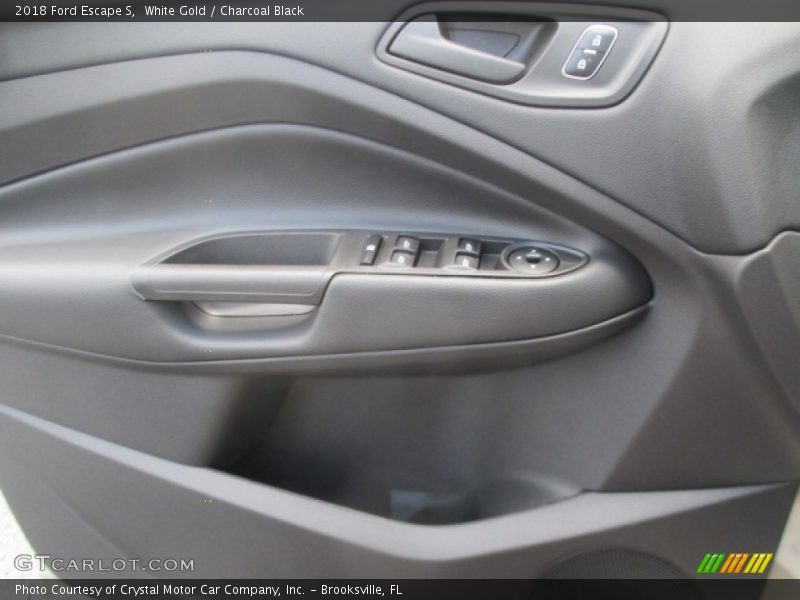 White Gold / Charcoal Black 2018 Ford Escape S