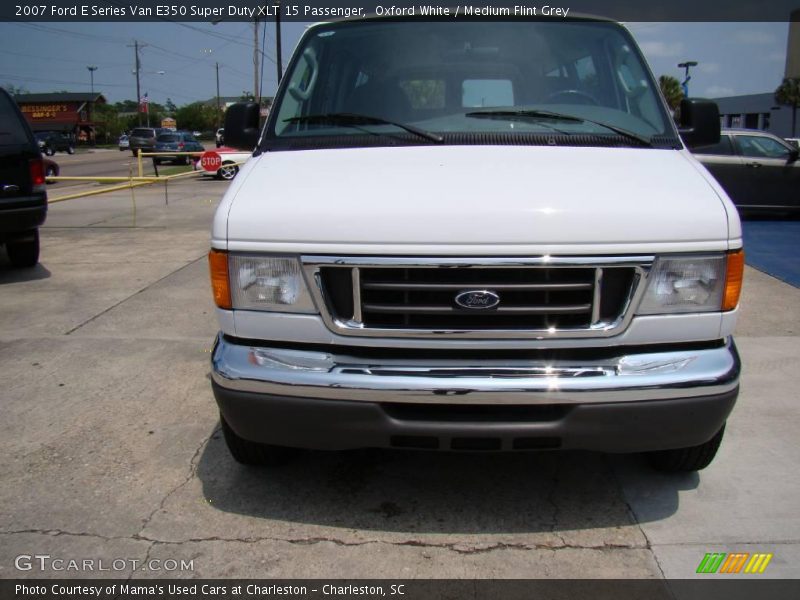 Oxford White / Medium Flint Grey 2007 Ford E Series Van E350 Super Duty XLT 15 Passenger
