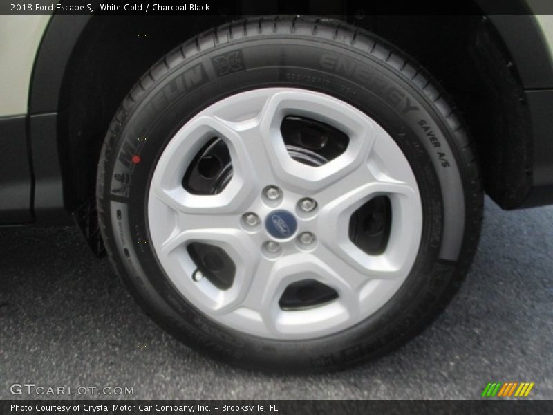White Gold / Charcoal Black 2018 Ford Escape S
